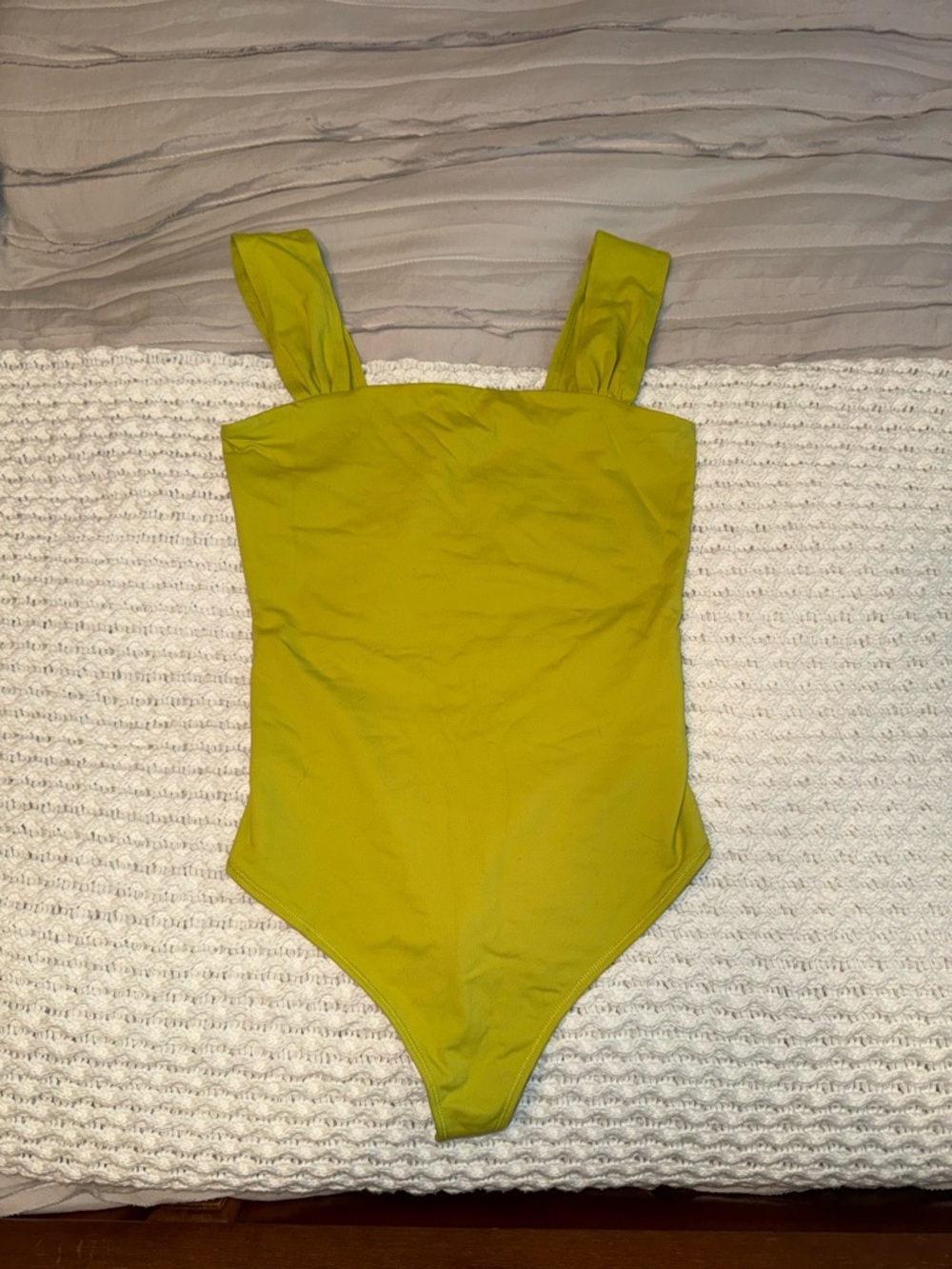 Abercrombie & Fitch Lime Green Square Neck Bodysuit